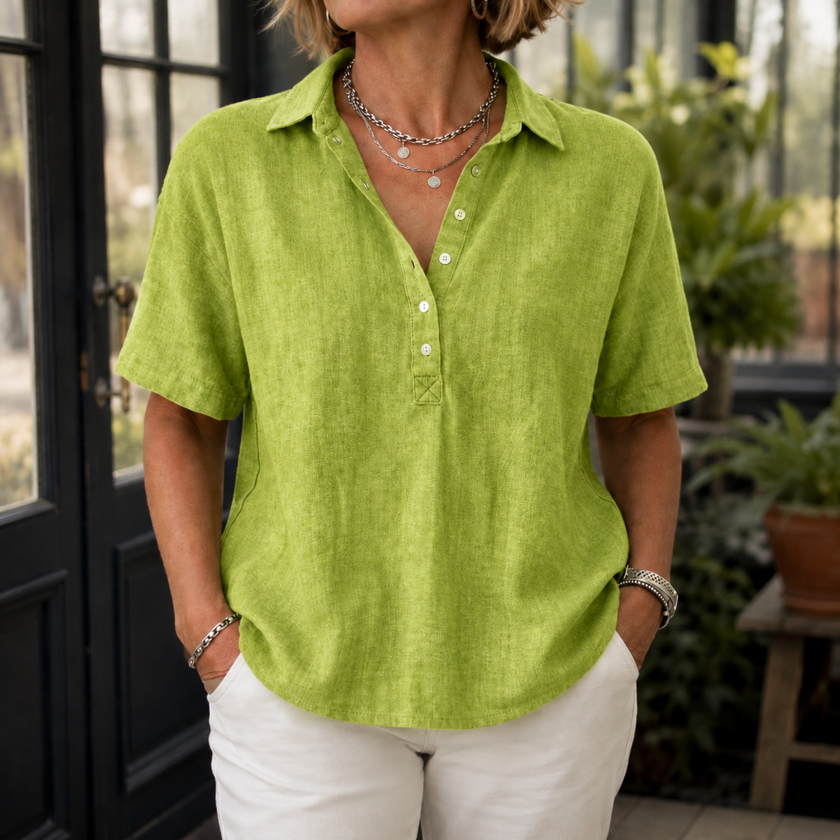 Darcy Relaxed Blouse - Green