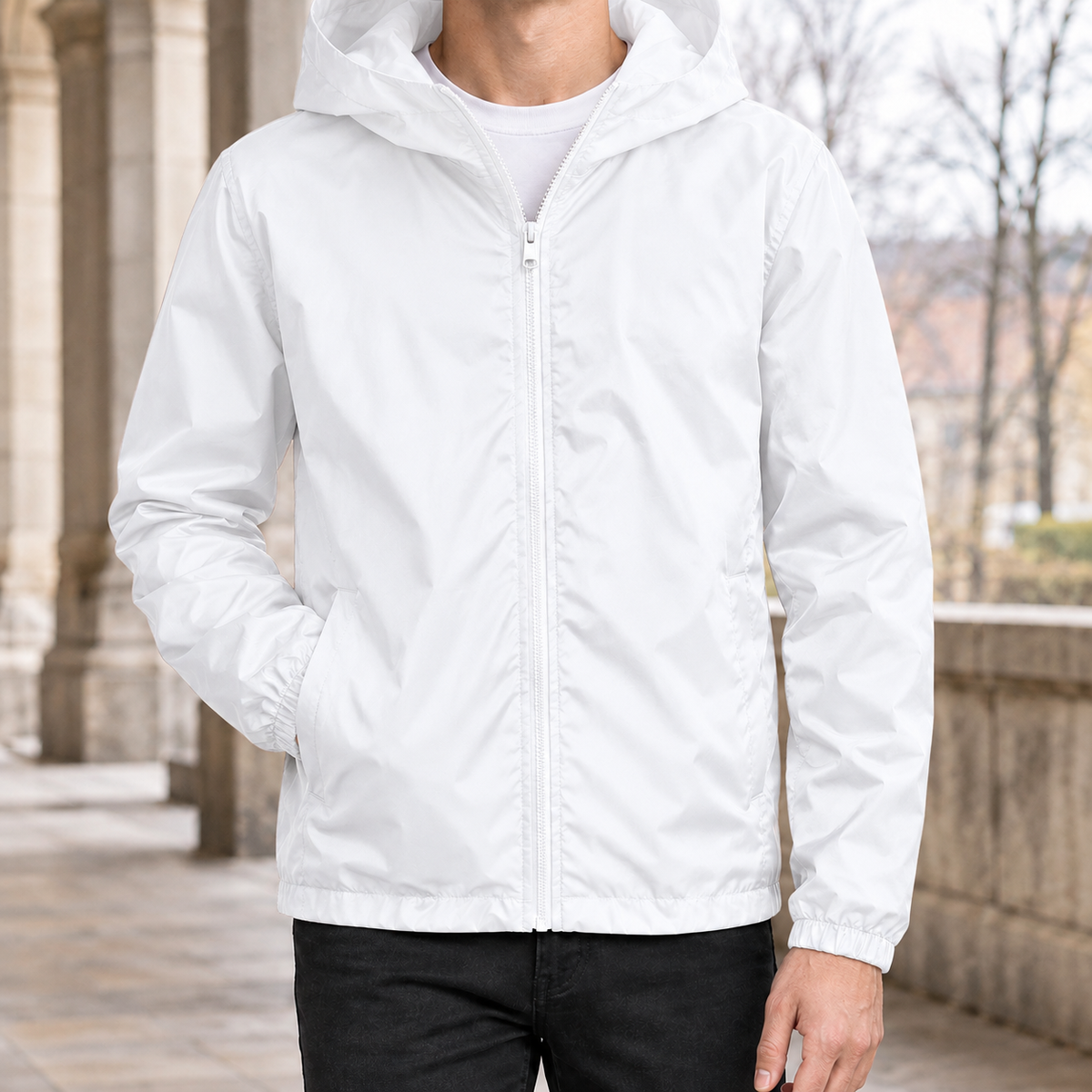 Jonas Hooded Jacket - White