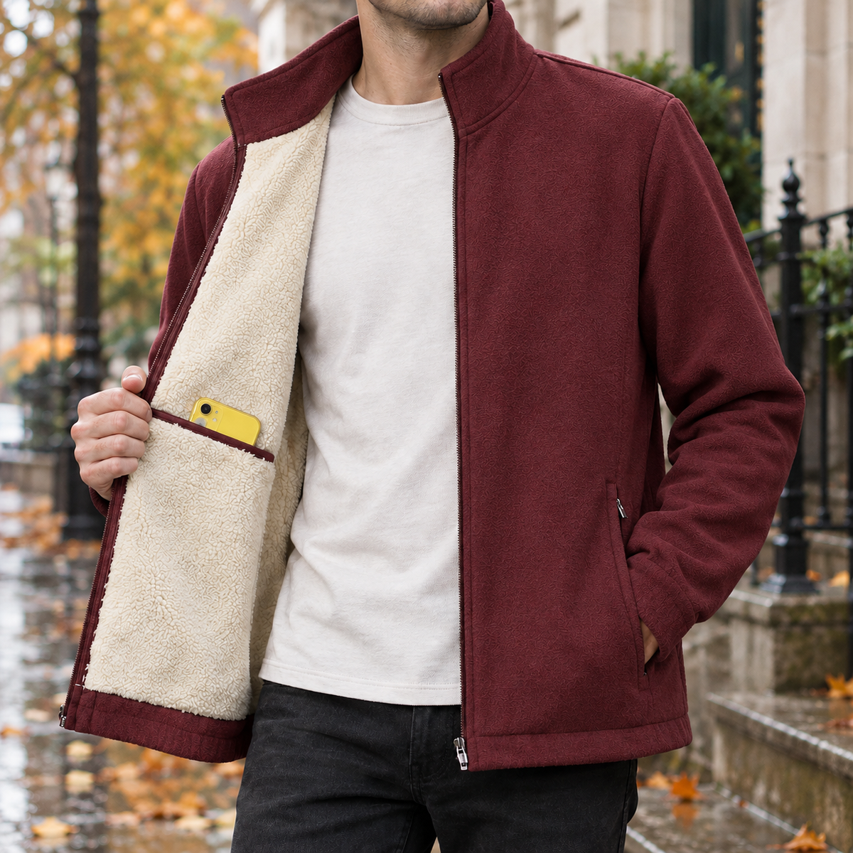 Argus Fleece Jacket - Red Yy