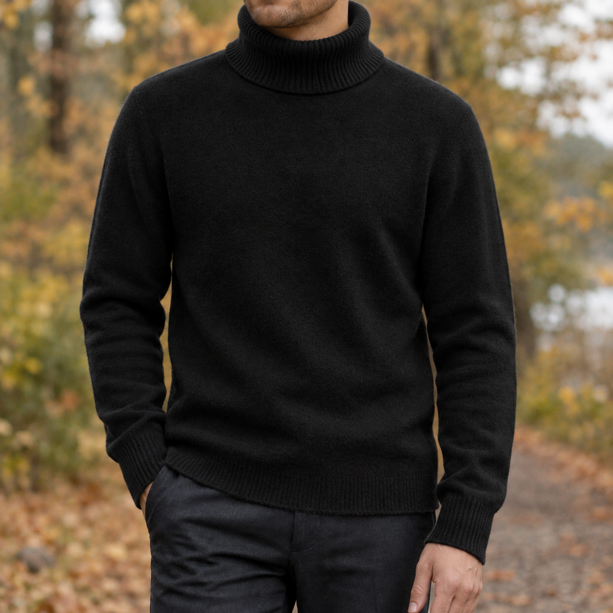 Octavian Turtleneck Sweater - Black