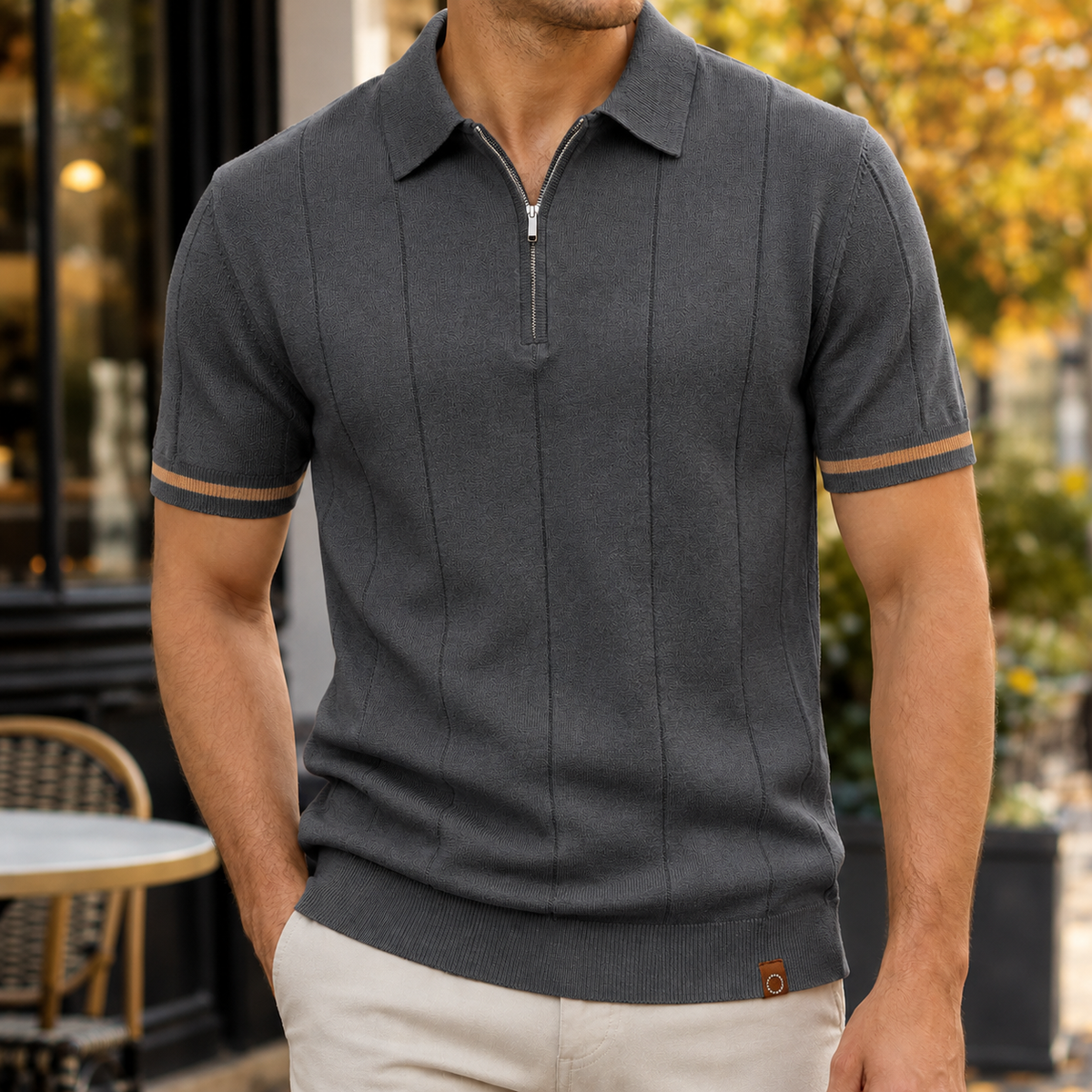 Jack Zip Polo - Dark Gray