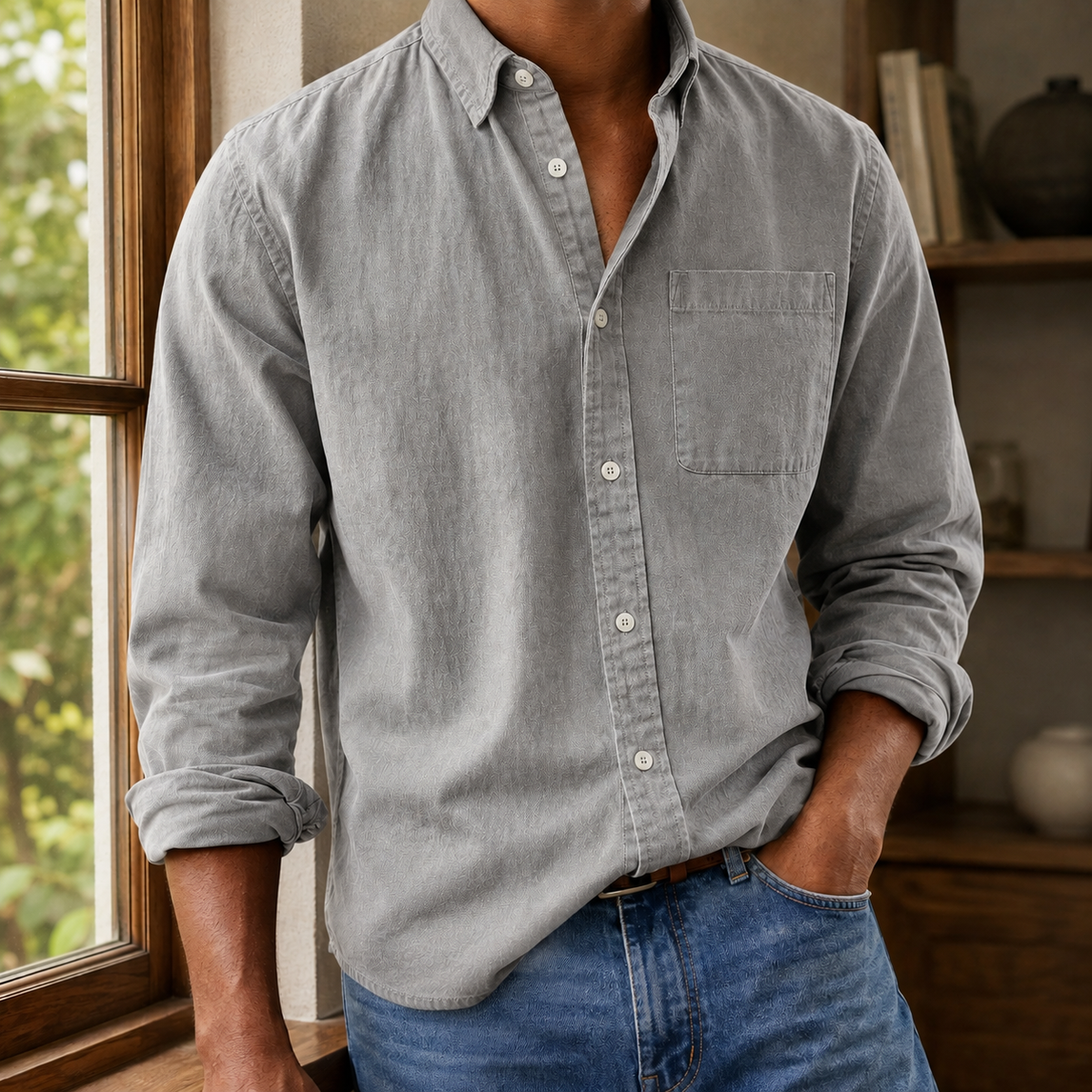 Huston Relaxed Shirt - Gray