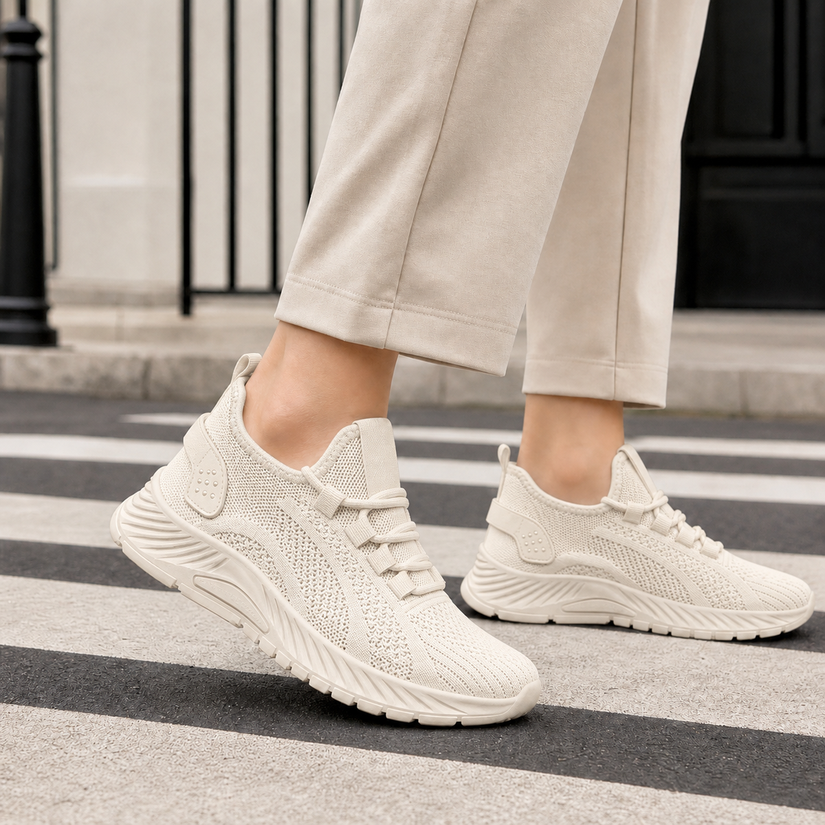 Rapallo Knit Sneakers - Beige