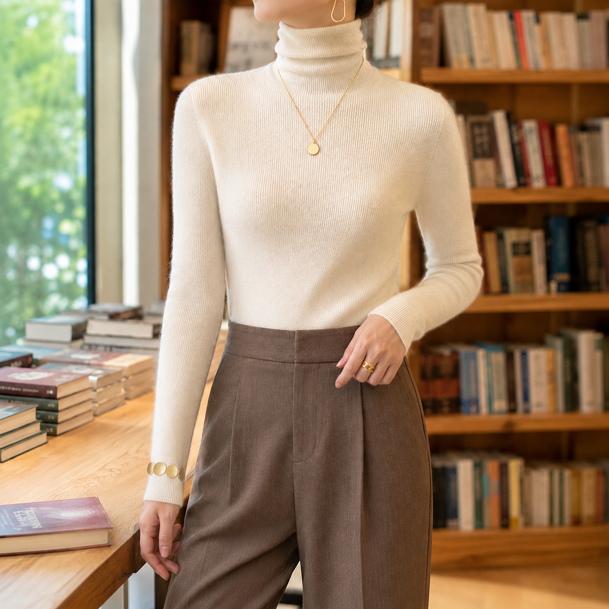 Fleur Cashmere Sweater - Cream