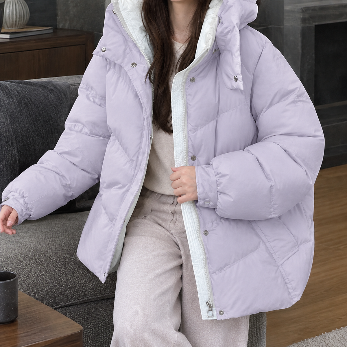 Hannah Hooded Jacket - Purple