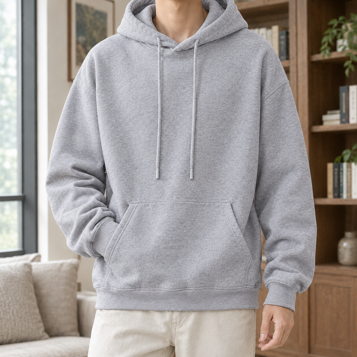 Damaso Relaxed Hoodie - Light Gray