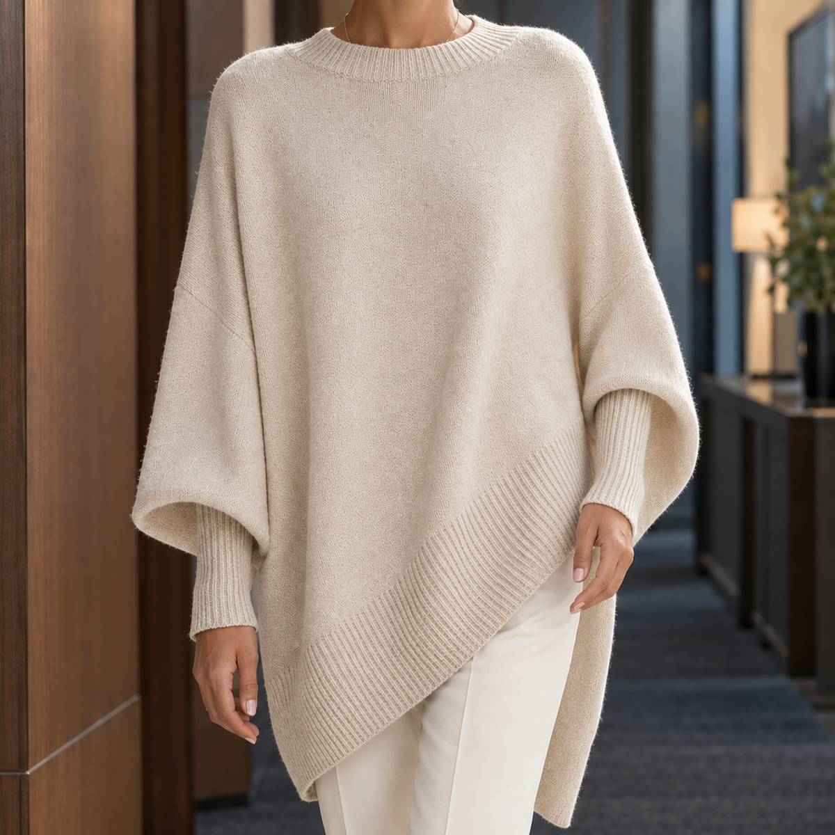 Apolline Cape Sweater - Beige