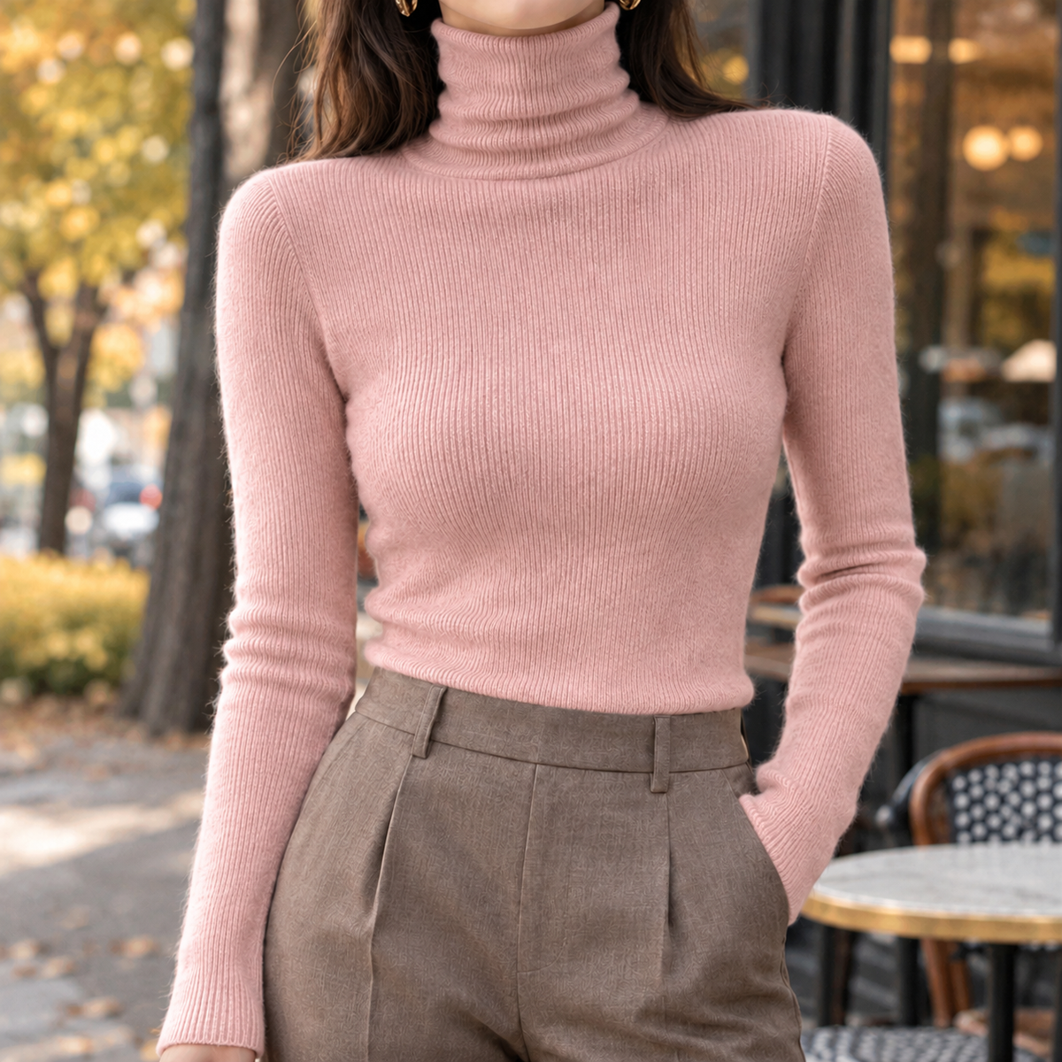 Sharon-Louise Turtleneck Sweater - Pink