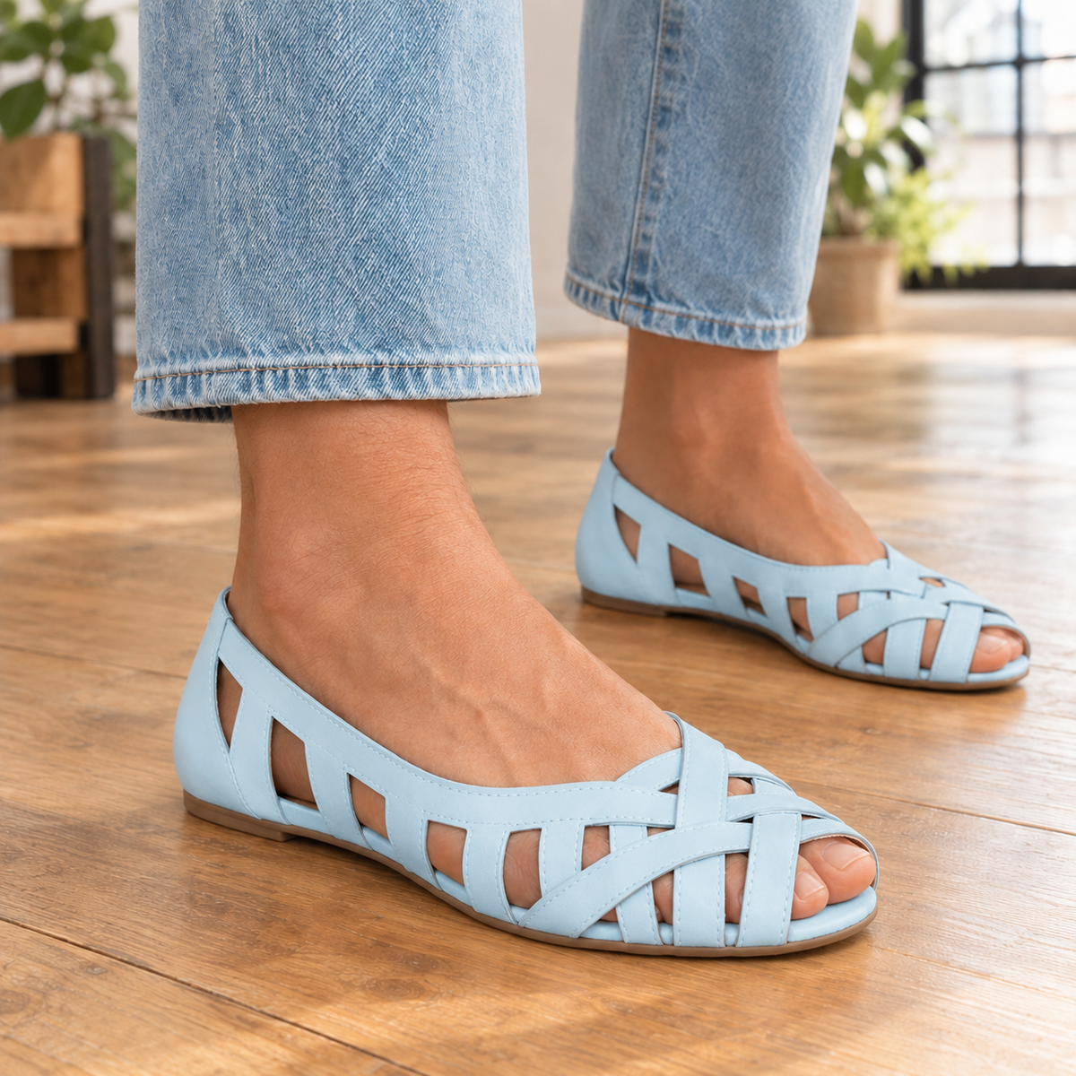 Chianti Woven Sandals - Light Blue 2