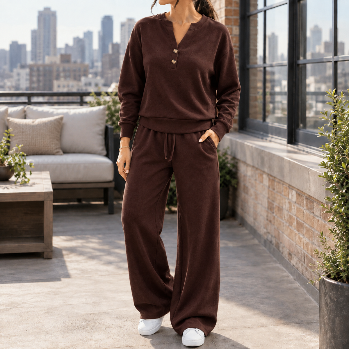 Lucinda Relaxed Set - Dark Brown