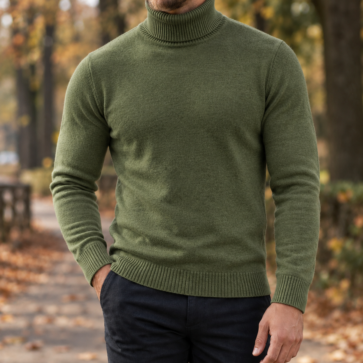 Alec Turtleneck Sweater - Green