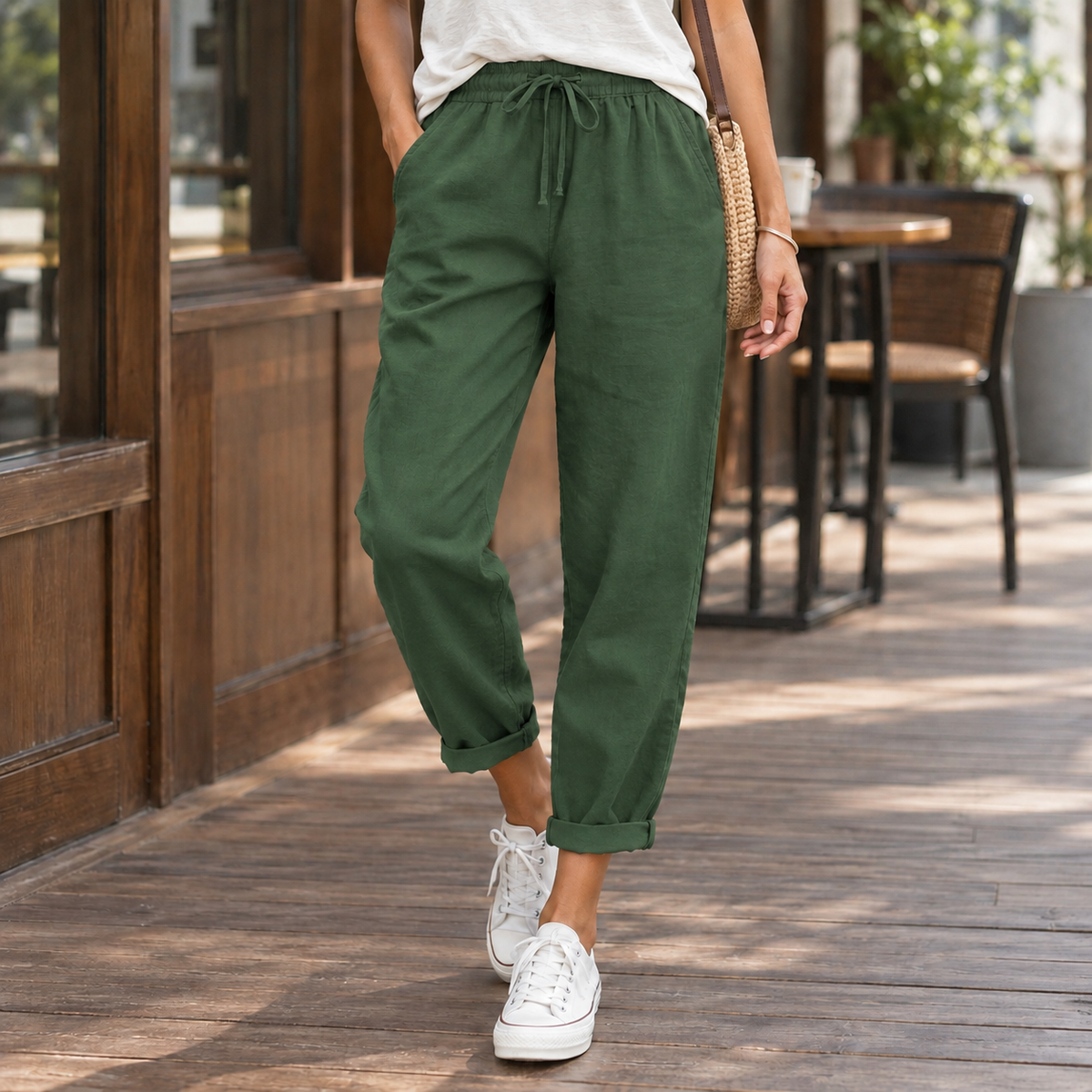Freya Relaxed Pants - Green