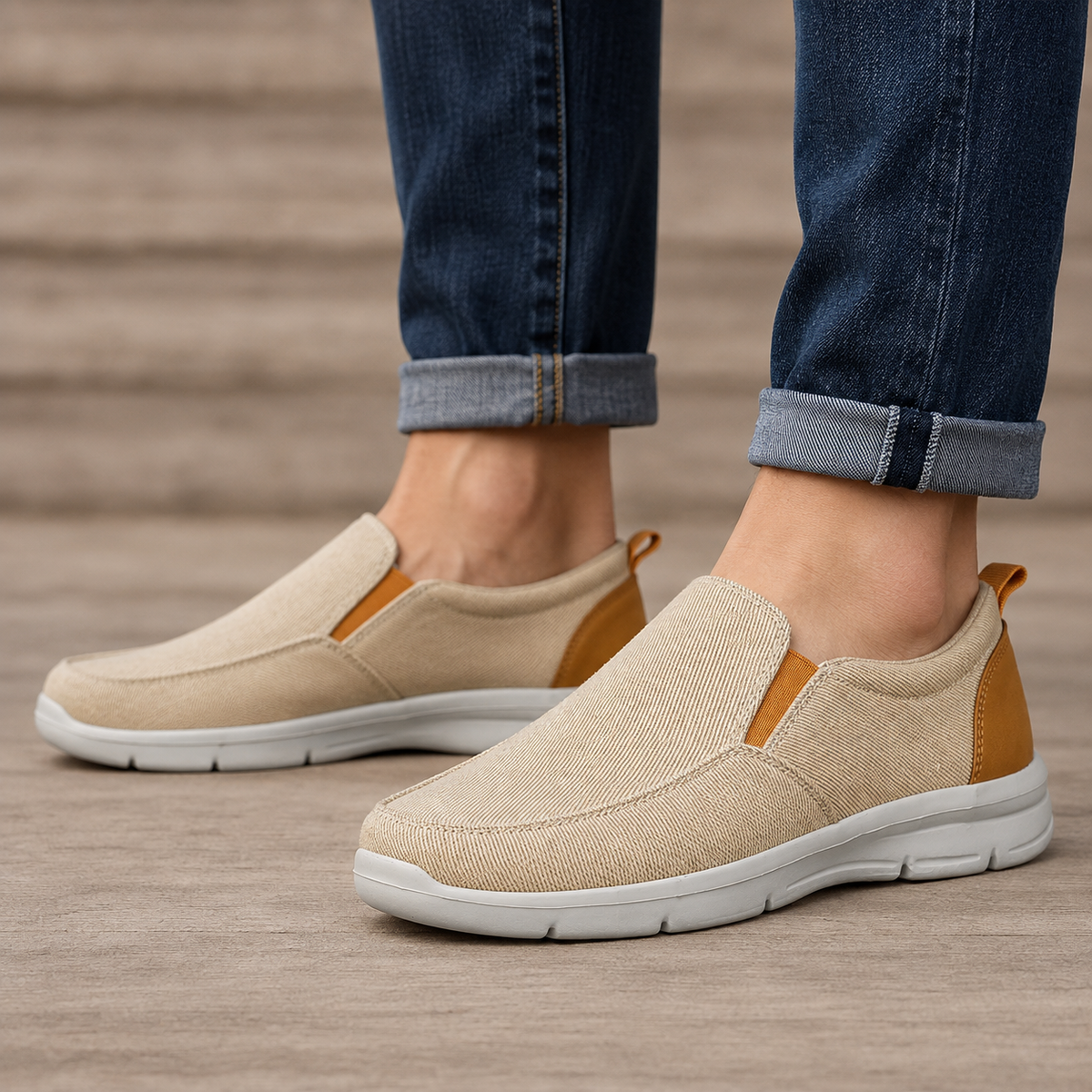 Vittorio Slip-On Shoes - Beige