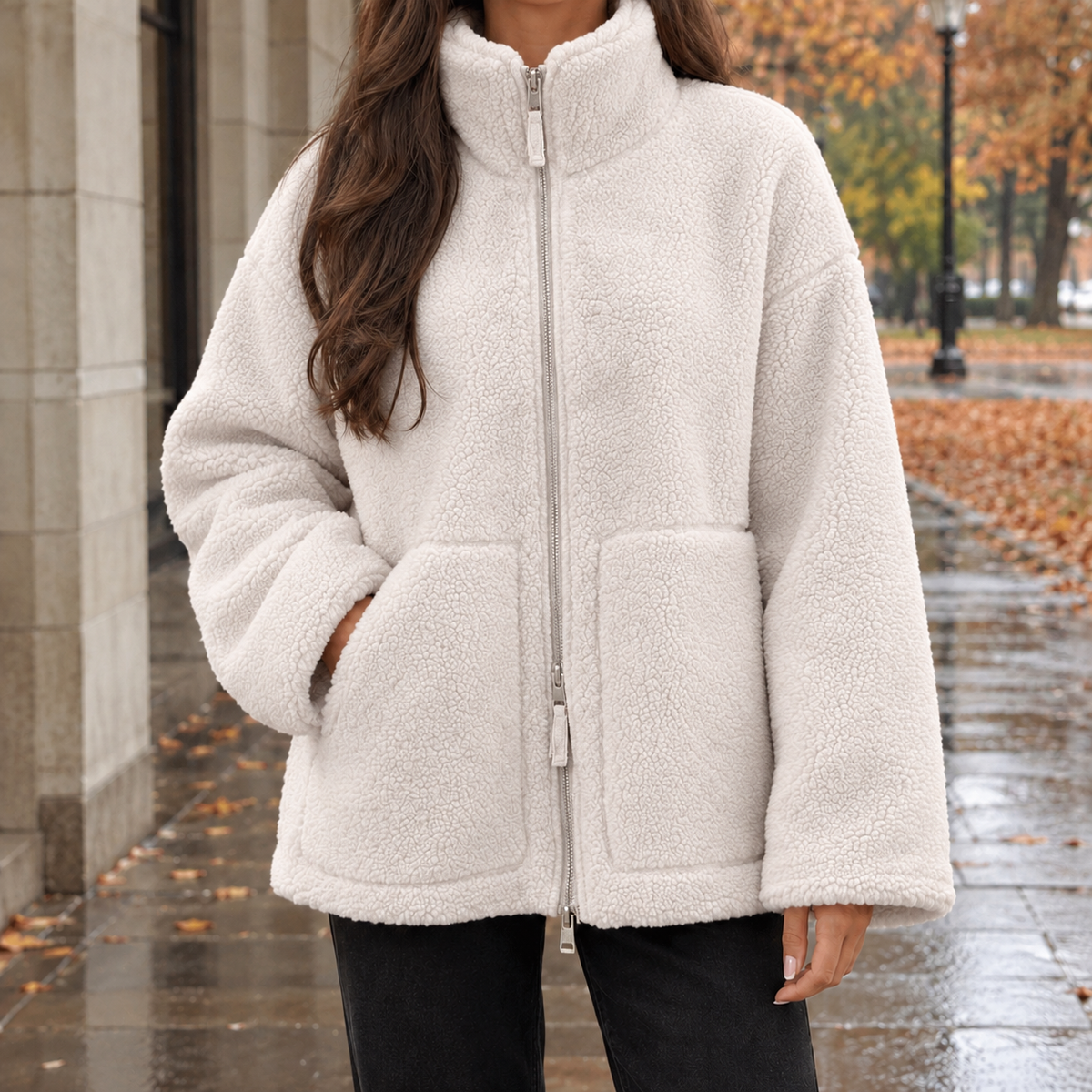 Blanche Teddy Jacket - Off-white