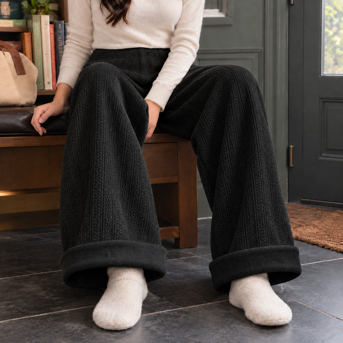 Lauren Wide Leg Pants - Black