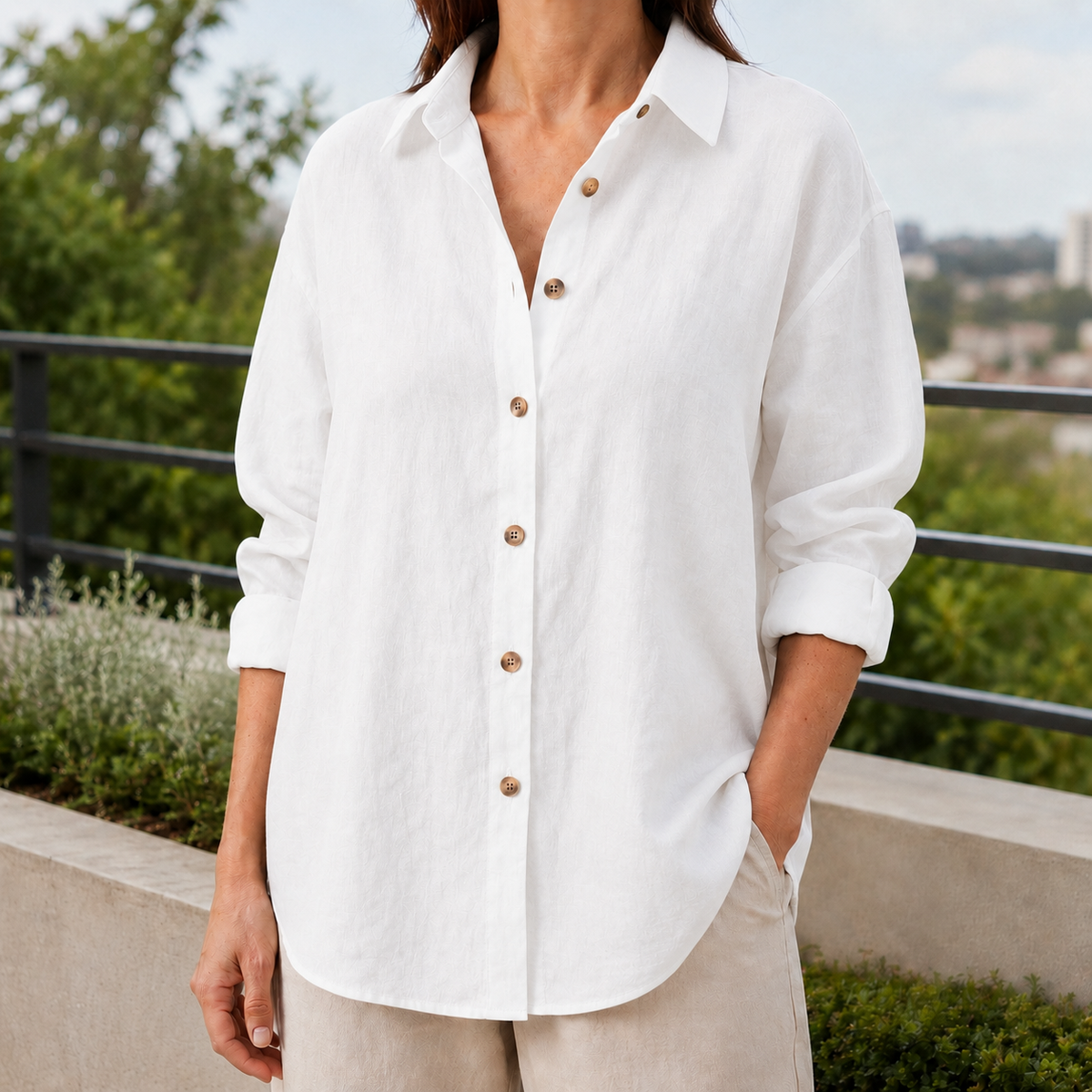 Cerys Relaxed Shirt - White