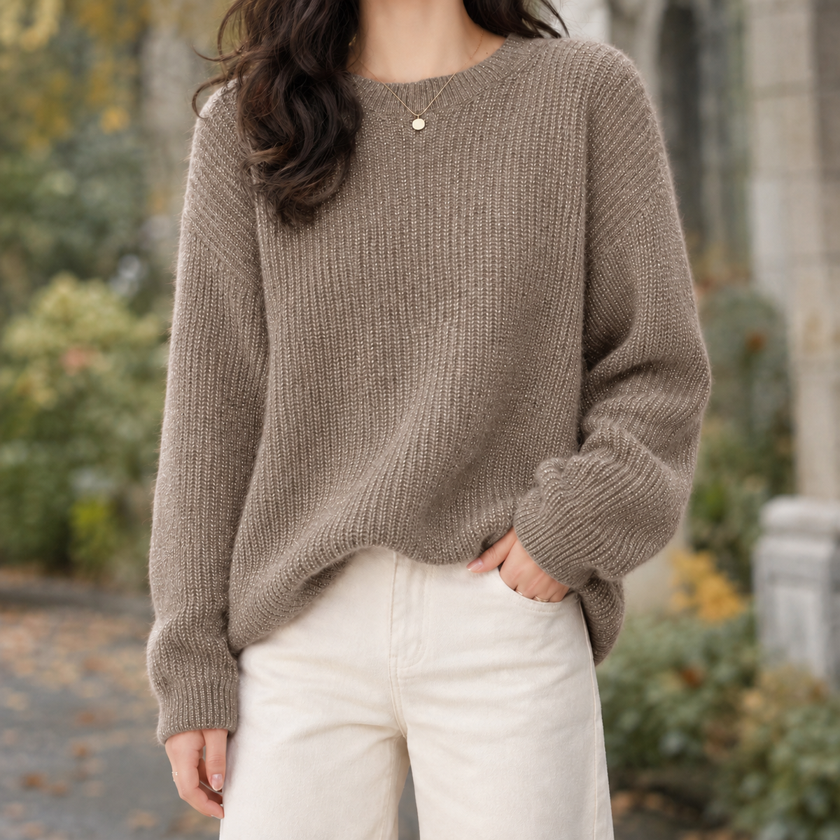 Berenice Cashmere Sweater - Khaki