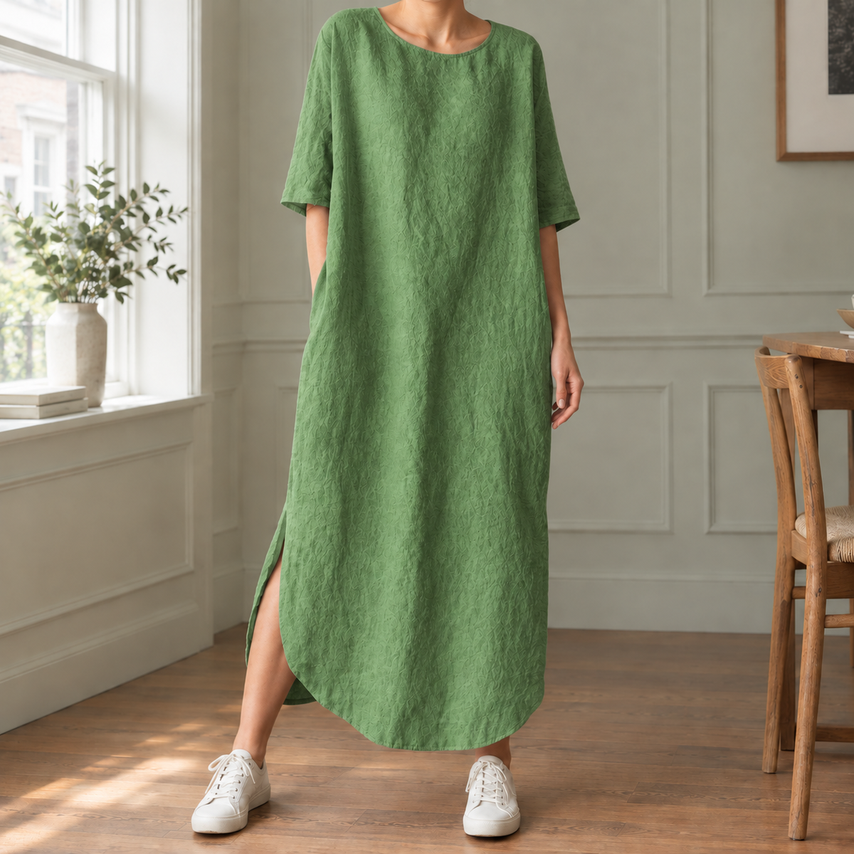 Geraldine Relaxed Maxi Dress - Green