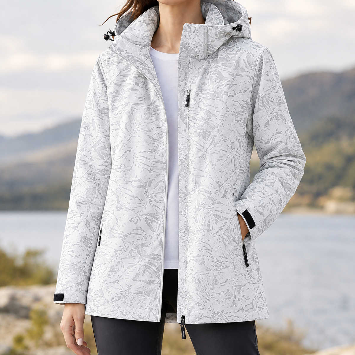 Valeria-Grace Hooded Jacket - Gray