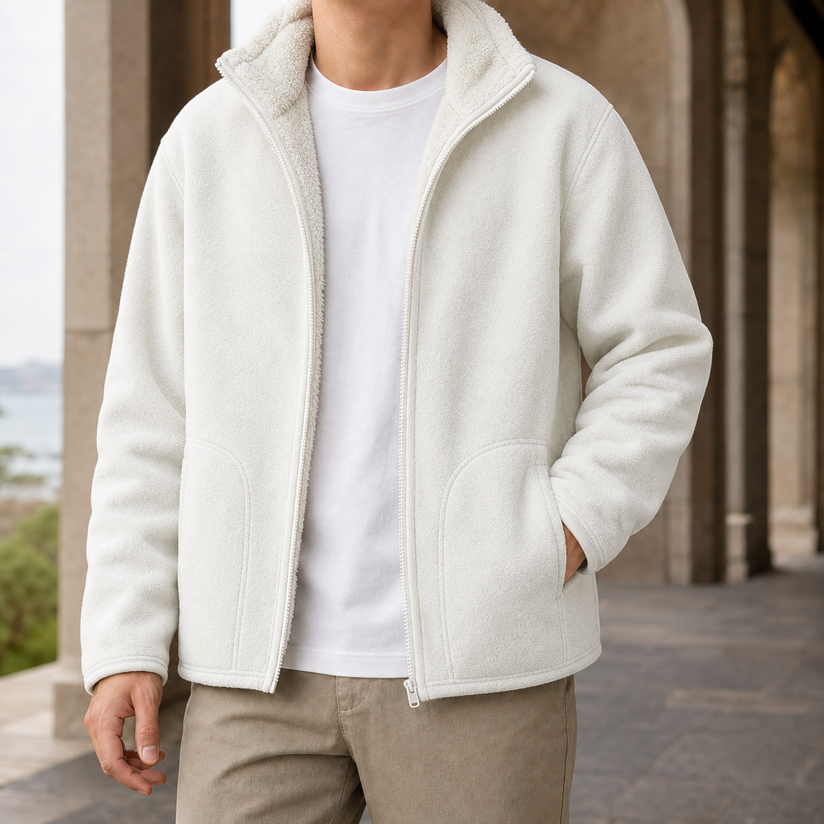 Sylvester Fleece Jacket - Off White