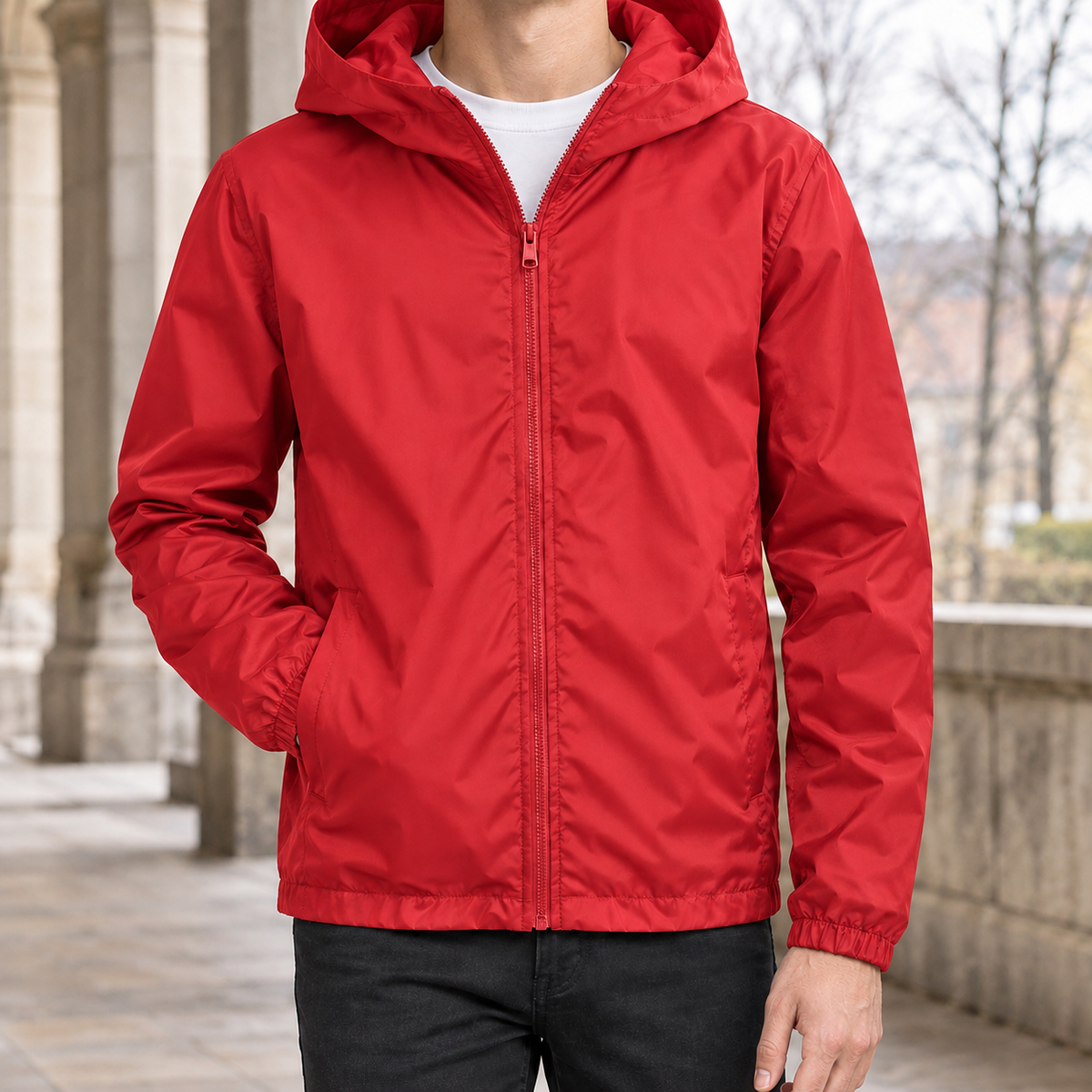 Jonas Hooded Jacket - Red
