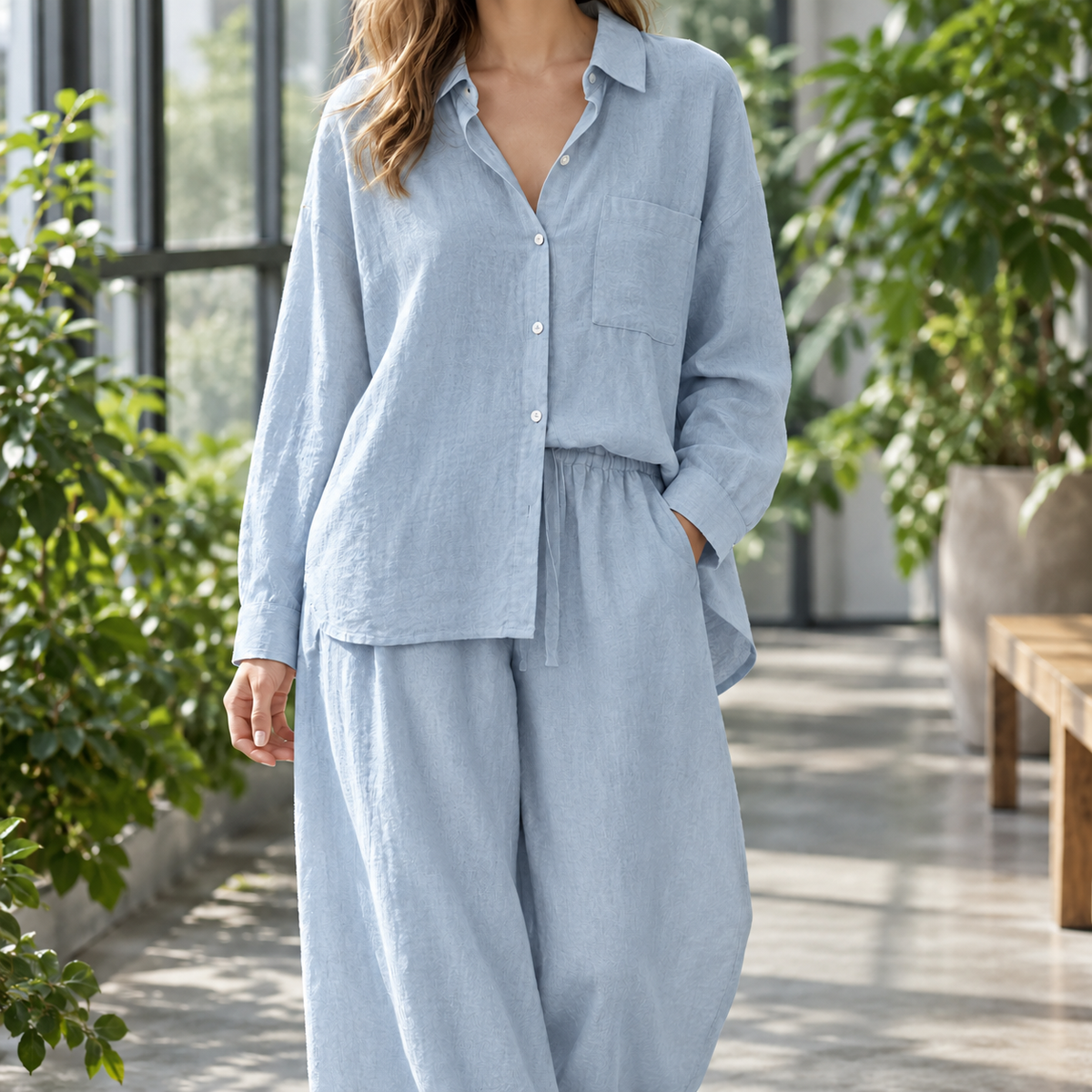 Aiglon Relaxed Set - Sky Blue