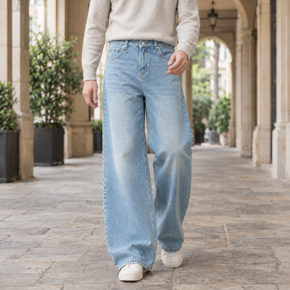 Corwin Wide Leg Jeans - Light Blue