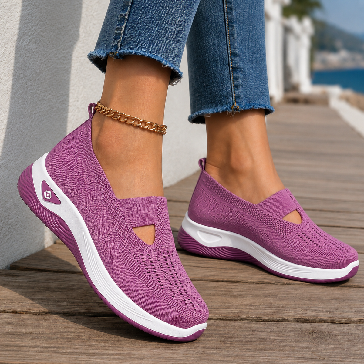 Ravello Slip-On Sneakers - Vibrant Purple
