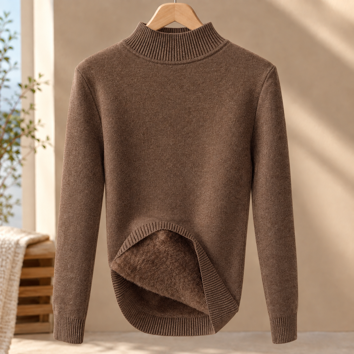 Savannah Turtleneck Sweater - Brown