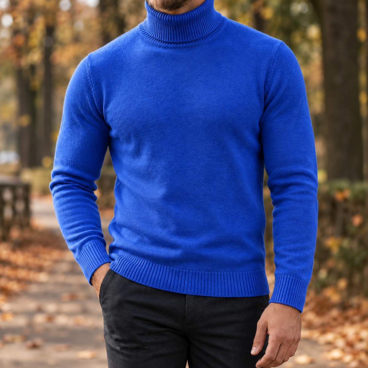 Alec Turtleneck Sweater - Blue