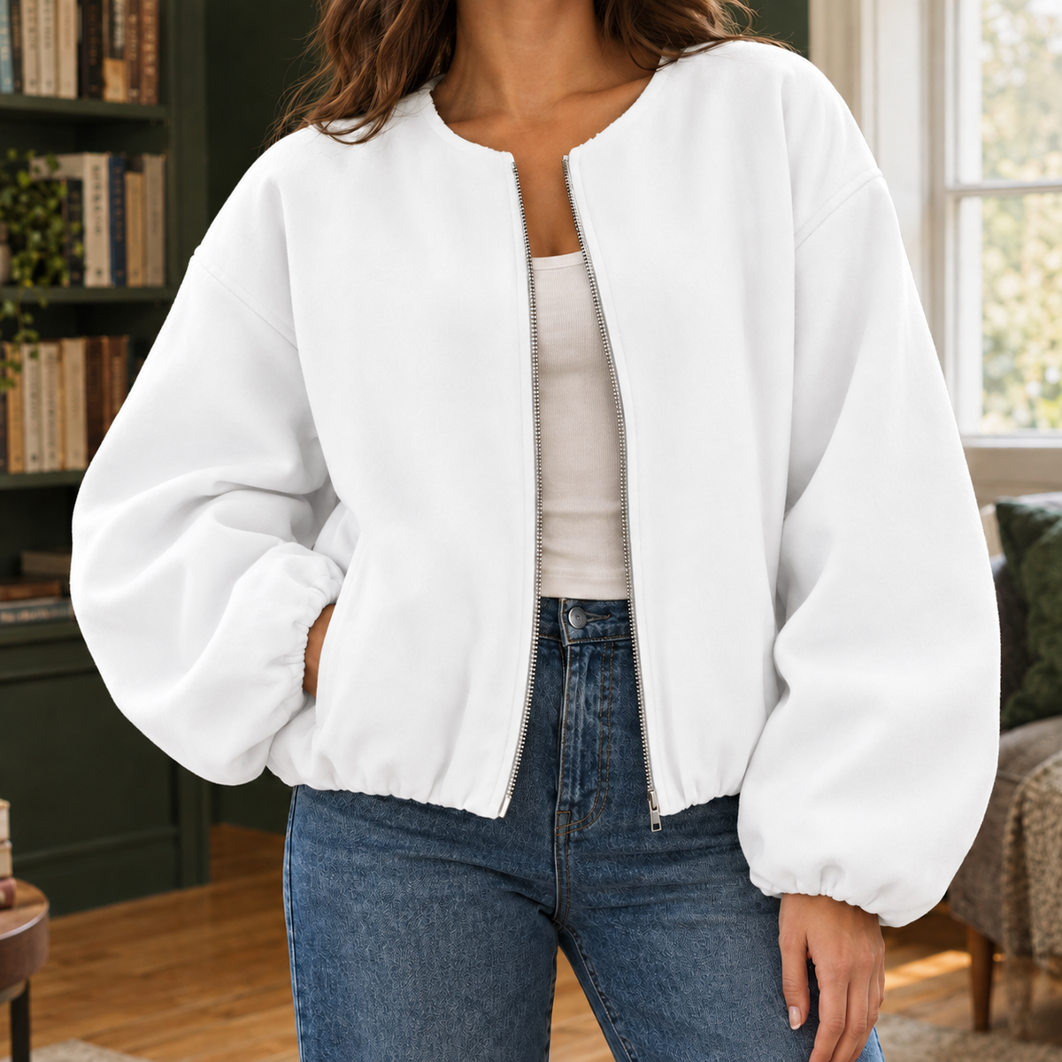Danielle Cashmere Jacket - White