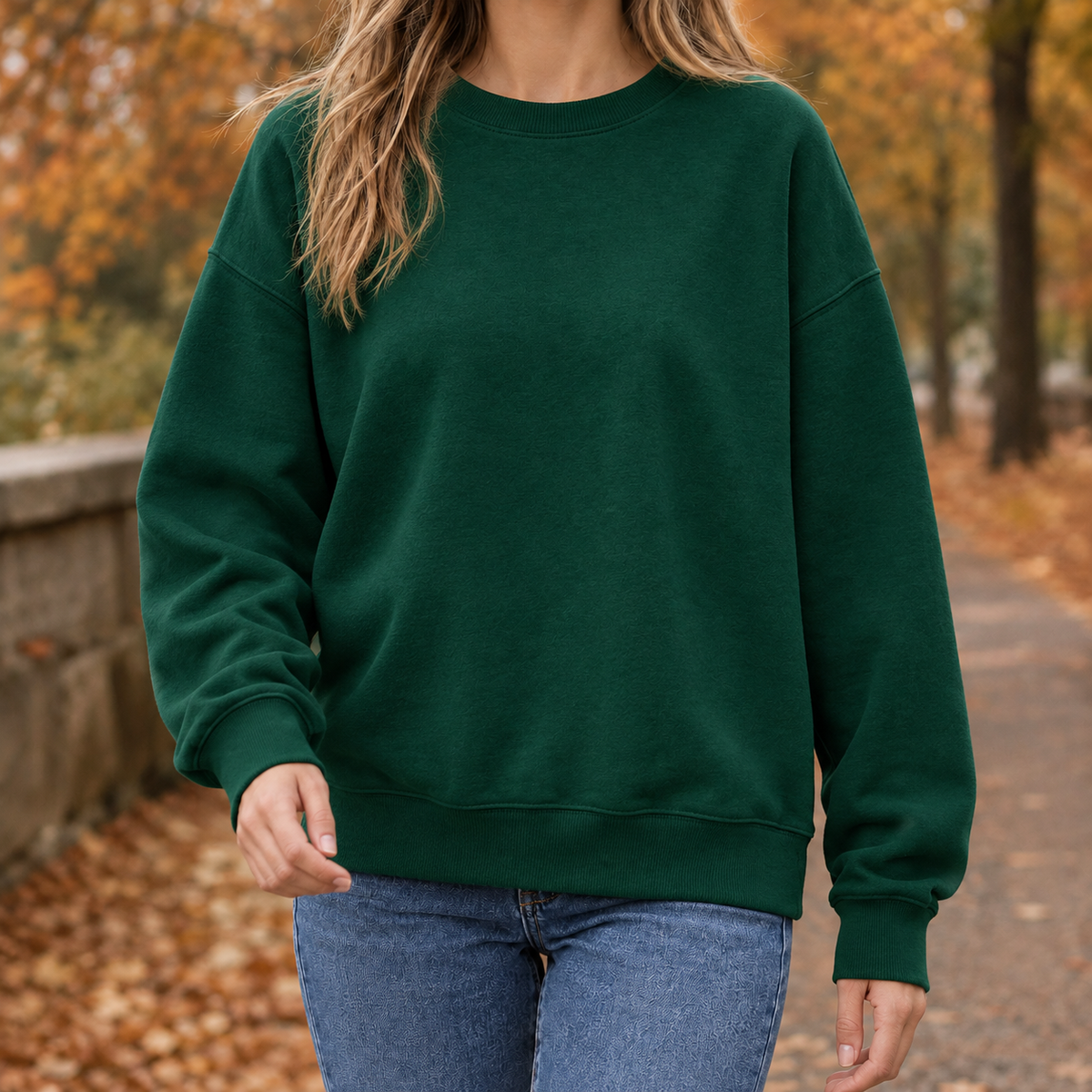 Philippa Relaxed Sweatshirt - Dark Green