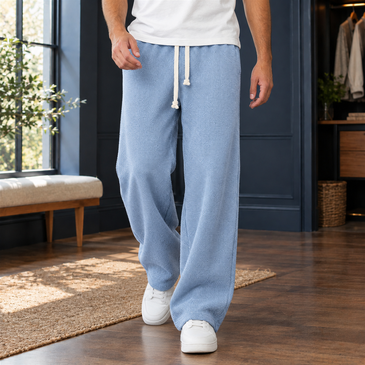 Orson Wide Leg Pants - Sky Blue