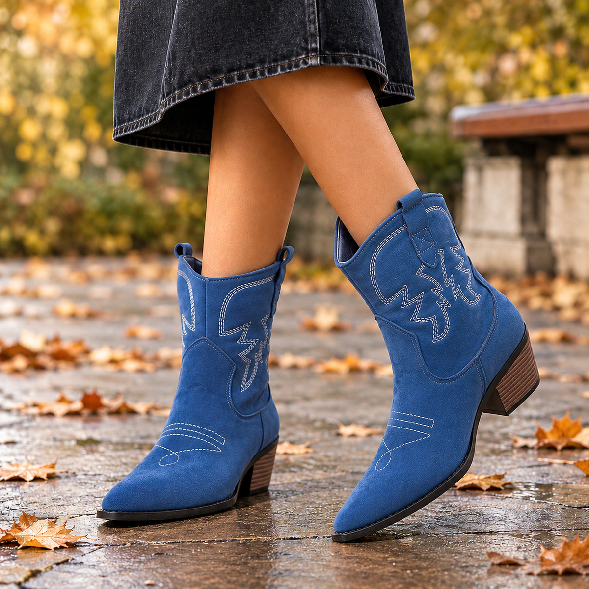 Grimaldi Western Boots - Blue