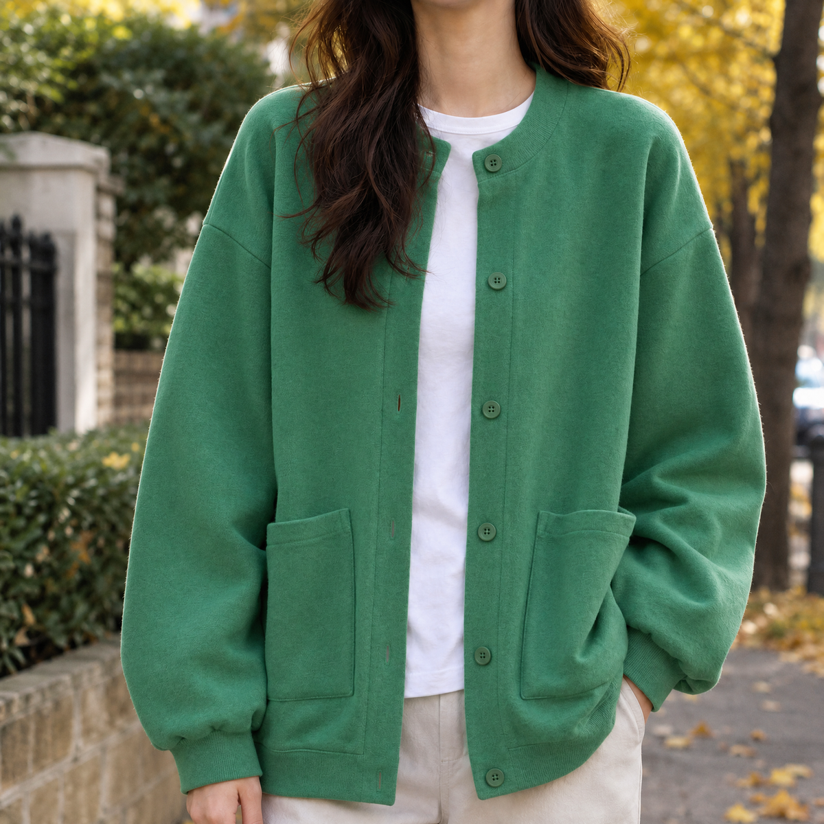 Adaline Relaxed Cardigan - Green