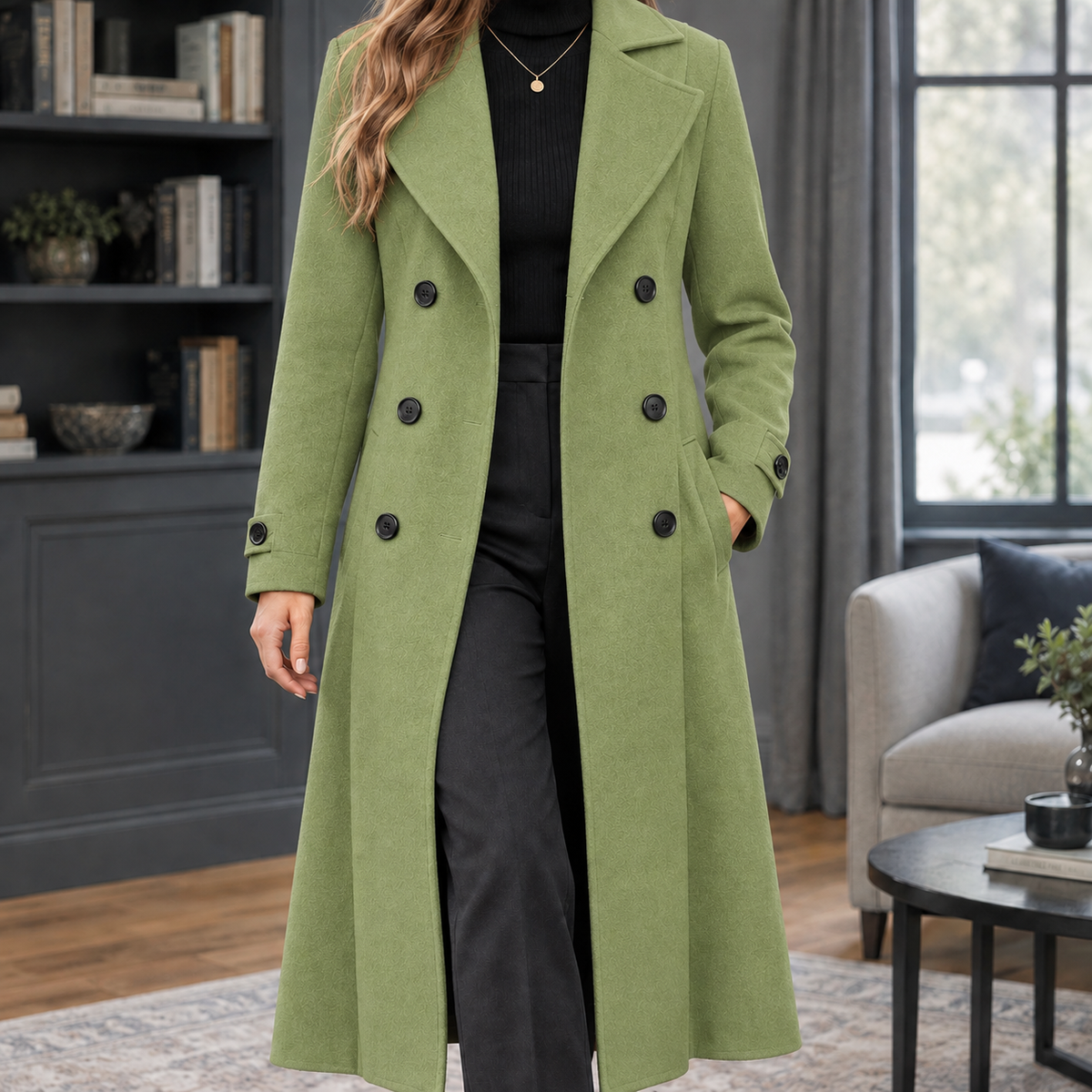 Severine Double Breasted Coat - As Pictured