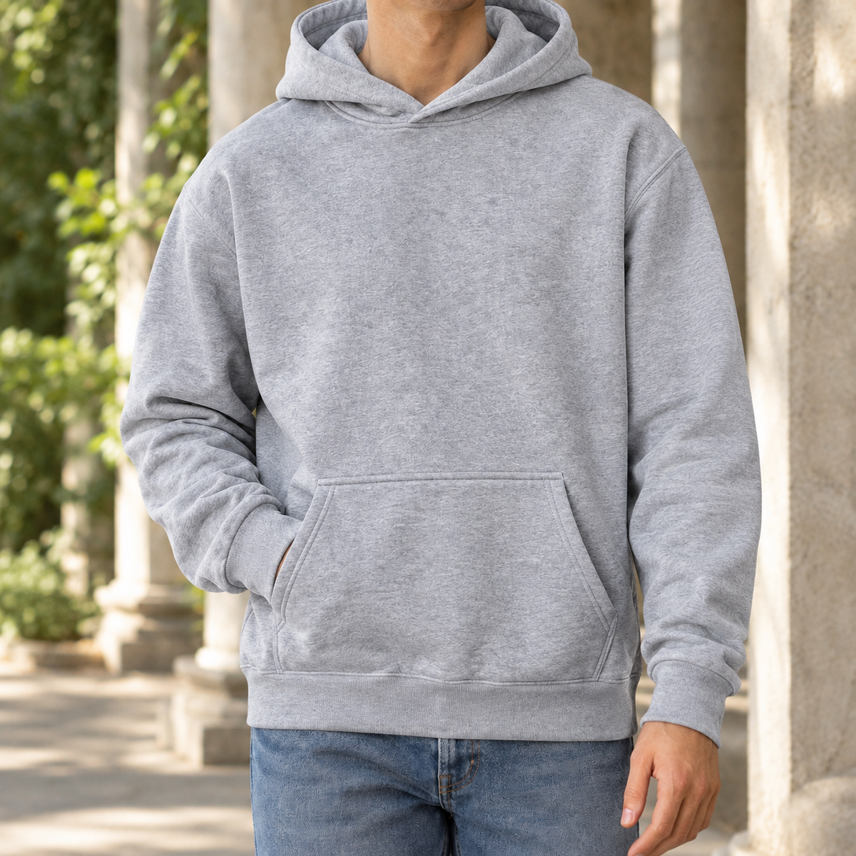 Benoit Pullover Hoodie - Light Gray