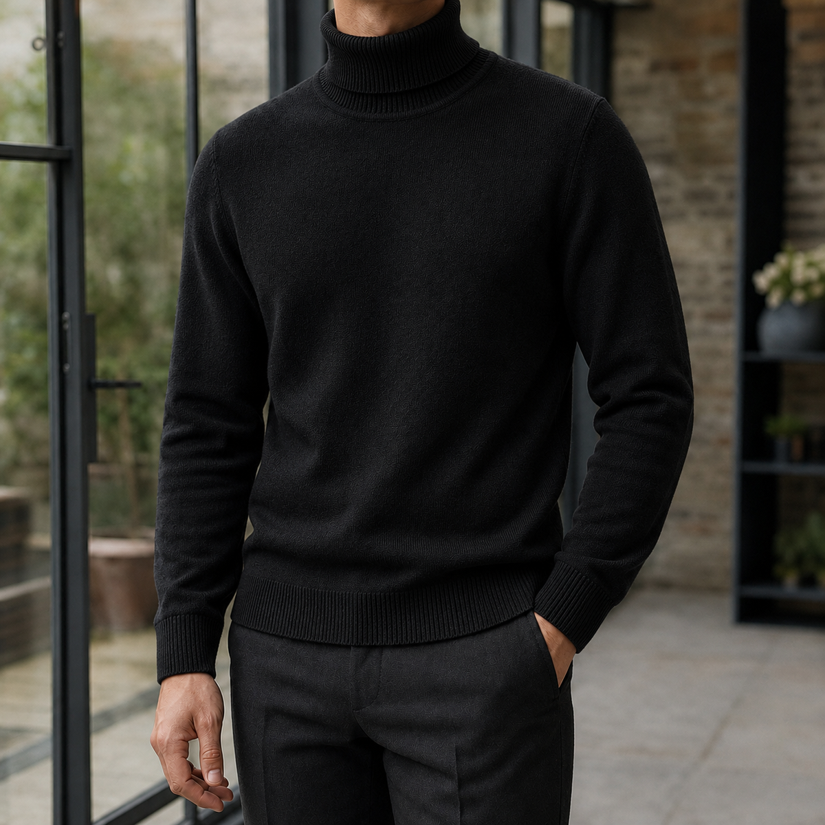 Peregrine Turtleneck Sweater - Extra Black