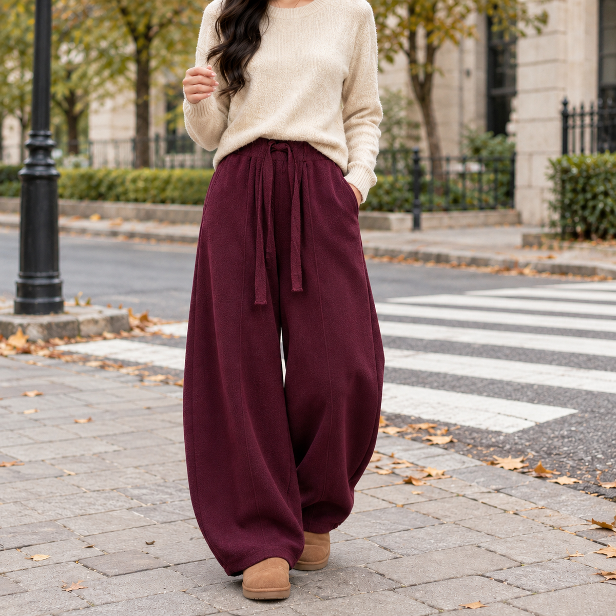 Rebekah Balloon Pants - Burgundy