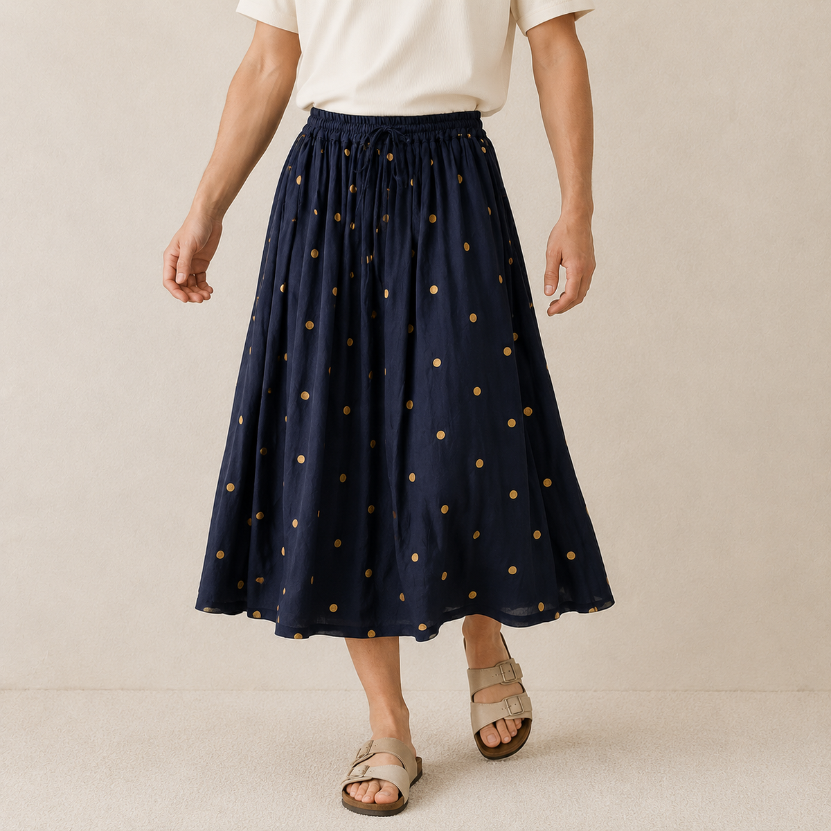 Romano A-Line Skirt - Navy