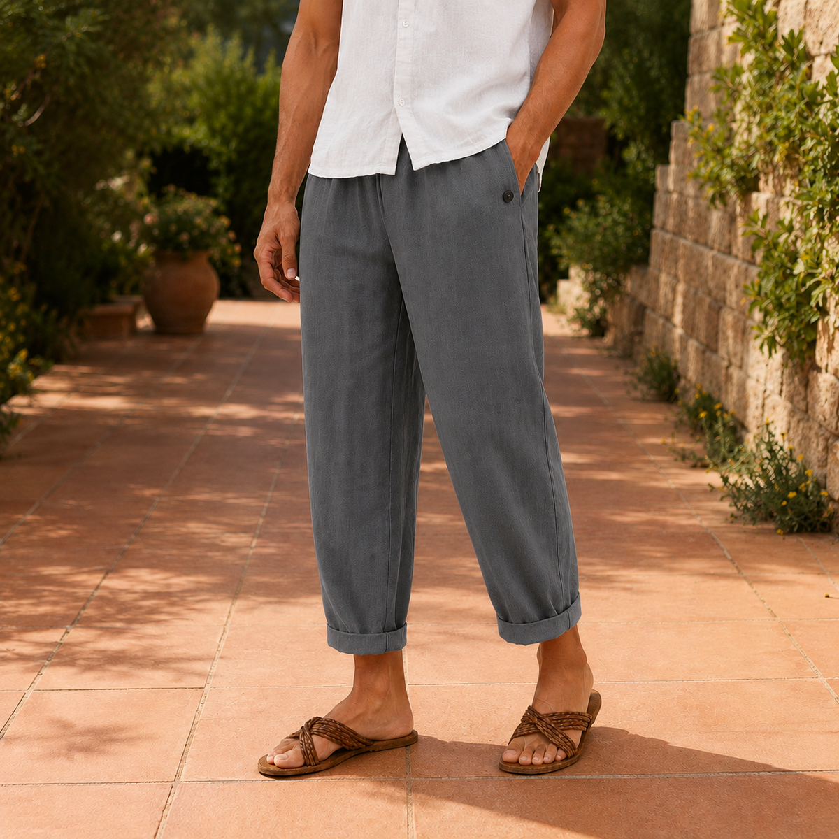Barnaby Relaxed Pants - Soft Gray