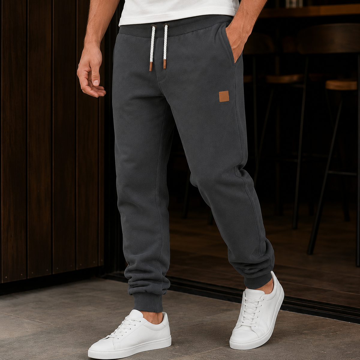Henry Tapered Joggers - Charcoal Gray