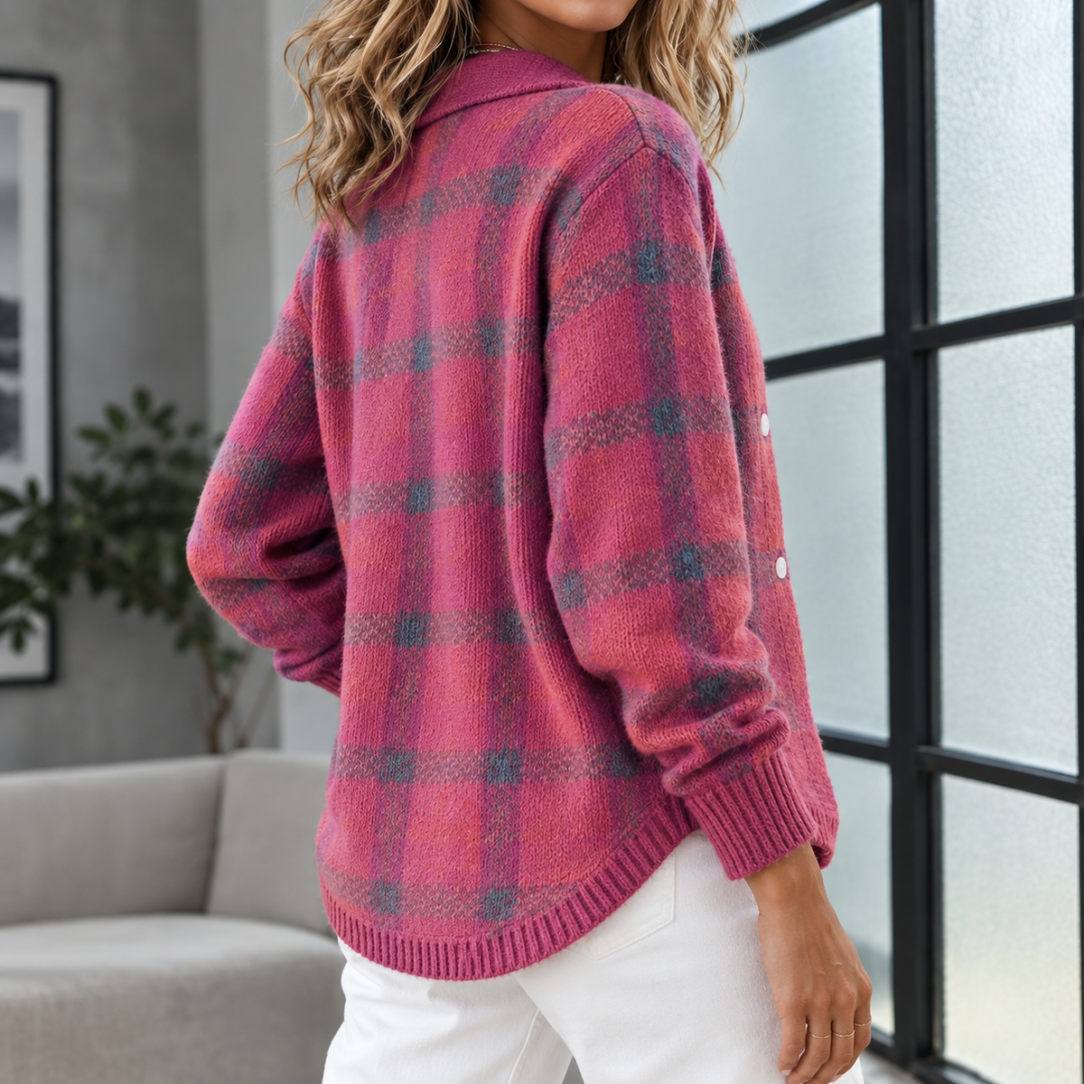 Etta Plaid Overshirt - Pink