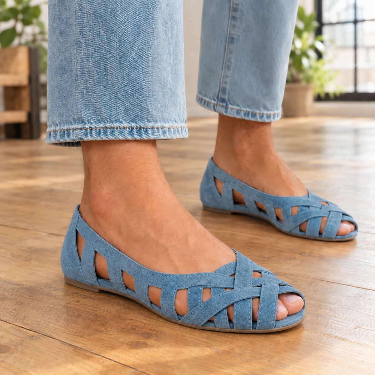 Chianti Woven Sandals - Dusty Blue 2