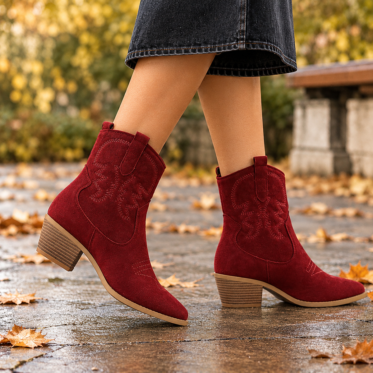 Grimaldi Western Boots - Red