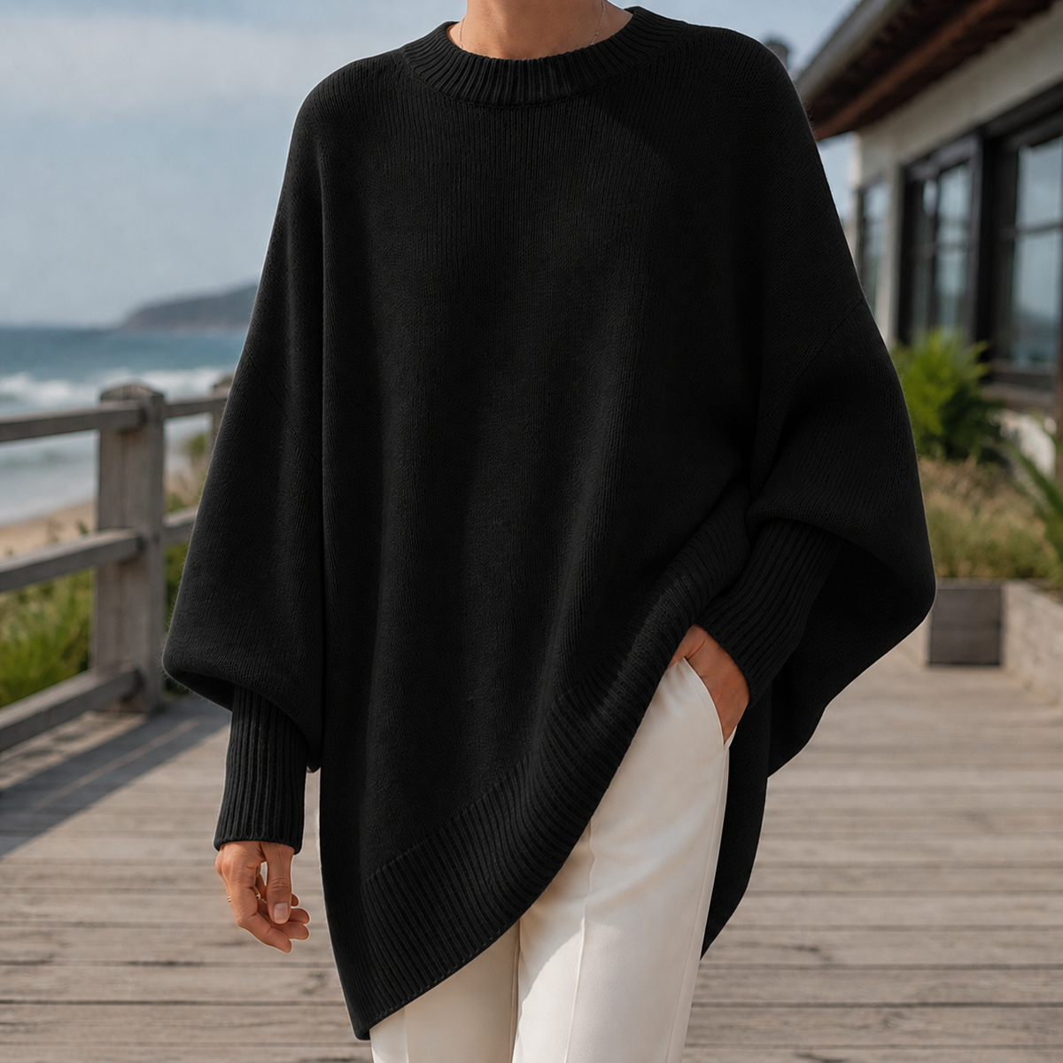Matteo Oversized Sweater - Black