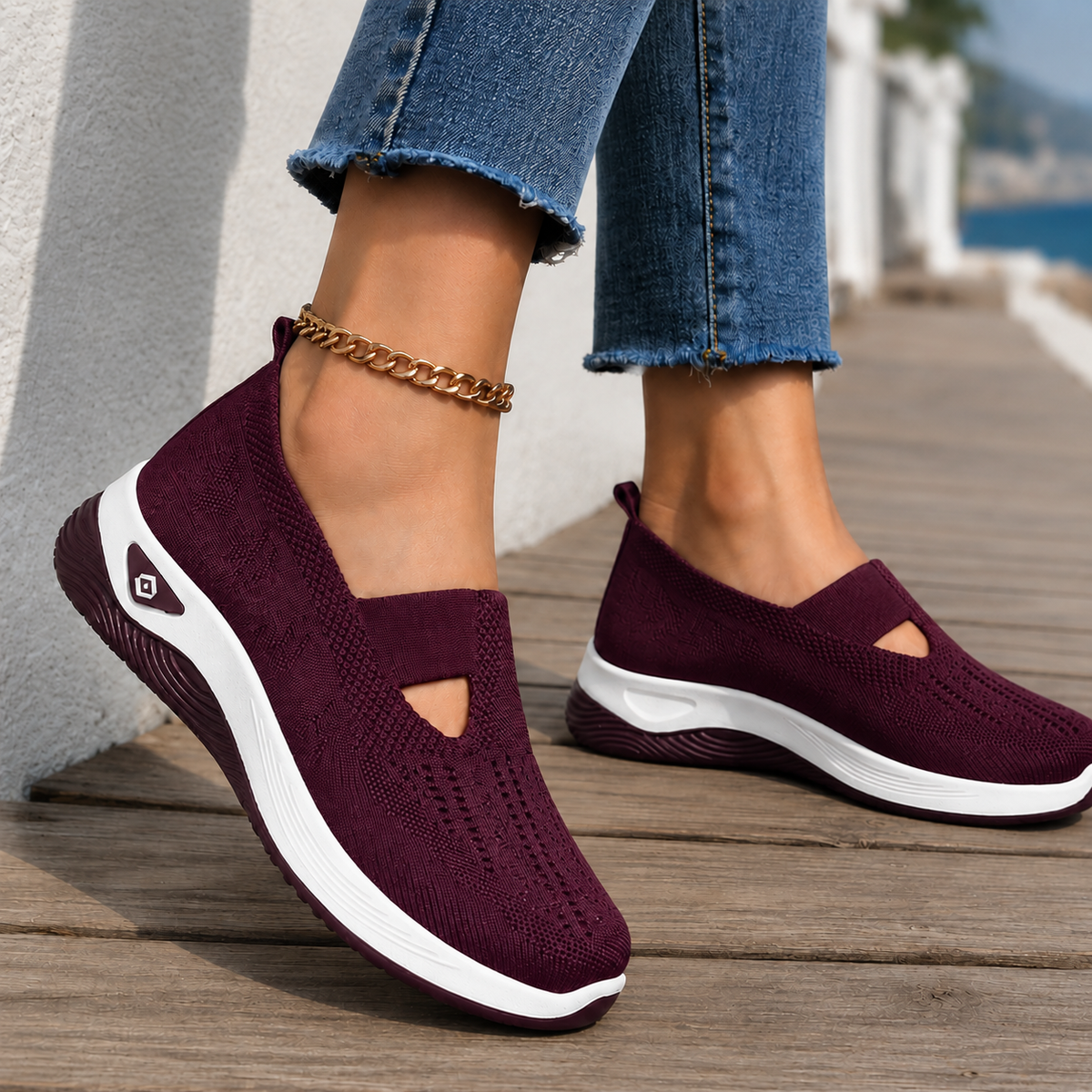 Ravello Slip-On Sneakers - Plum